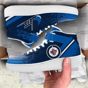 W Jets Air Mid Shoes Custom Hockey Sneakers Fans-Gearsnkrs
