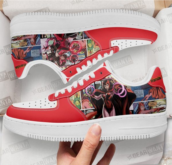 Wanda Maximoff Air Sneakers Custom Superhero Comic Shoes 1 - Perfectivy