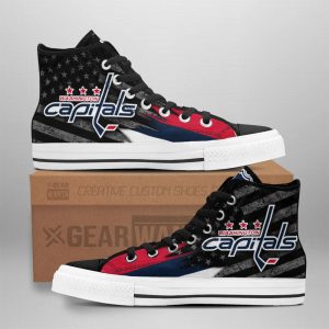 Washington Capitals High Top Shoes Custom American Flag Sneakers-Gearsnkrs