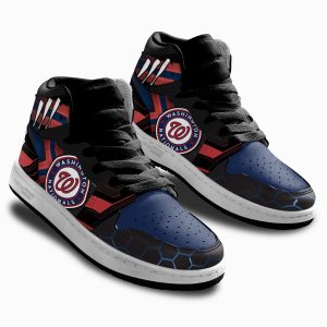 Washington Nationals Football Team Kid Sneakers Custom For Kids 2 - PerfectIvy