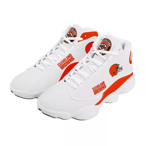 White Cleveland Browns Sneakers Custom Shoes-Gearsnkrs