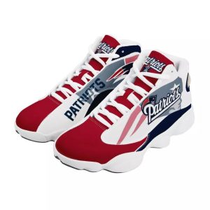 White New England Patriots Sneakers Custom Shoes-Gear Wanta