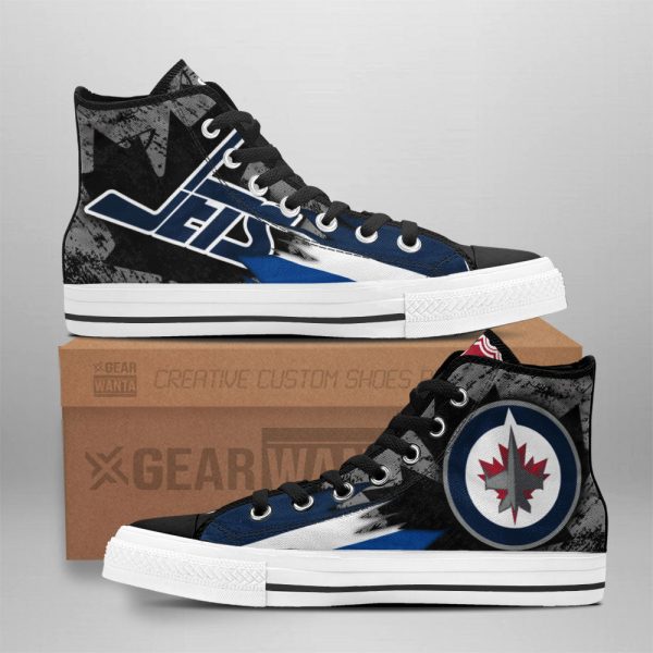 Winnipeg Jets High Top Shoes Custom Canadian Maple Sneakers-Gearsnkrs
