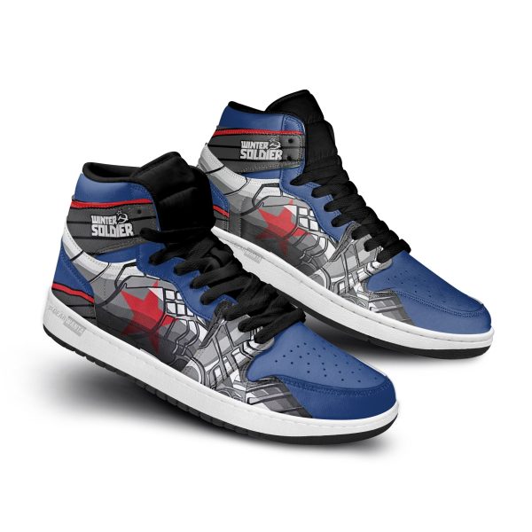 Winter Soldier J1 Shoes Custom Super Heroes Sneakers-Gearsnkrs