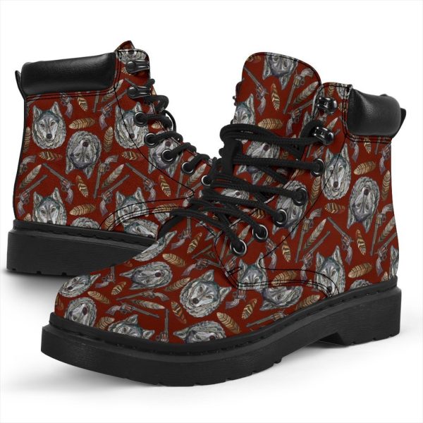 Wolf Boots Animal Custom Shoes Funny For Wolf Lover-Gearsnkrs
