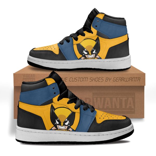 Wolverine Superhero Kid Sneakers Custom For Kids 2 - Perfectivy