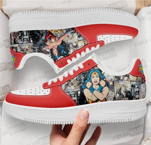 Wonder Woman Air Sneakers Custom Superhero Comic Shoes 1 - Perfectivy