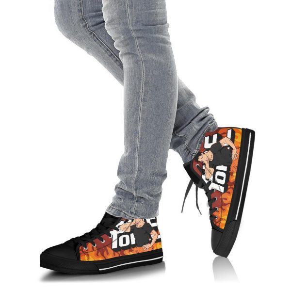 Akitaru Obi Fire Force Sneakers Anime High Top Shoes Custom Pt20