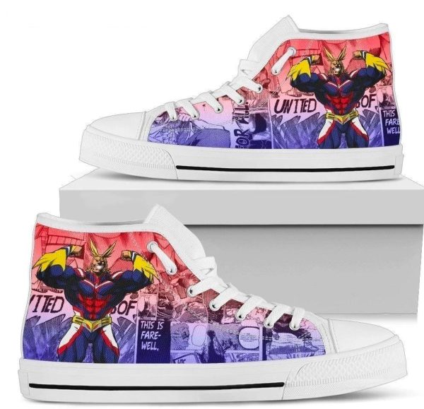 All Might My Hero Academia High Top Shoes Anime Nh09