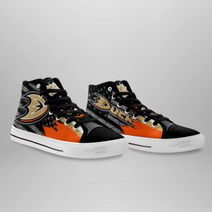 Anaheim Ducks High Top Shoes Custom American Flag Sneakers