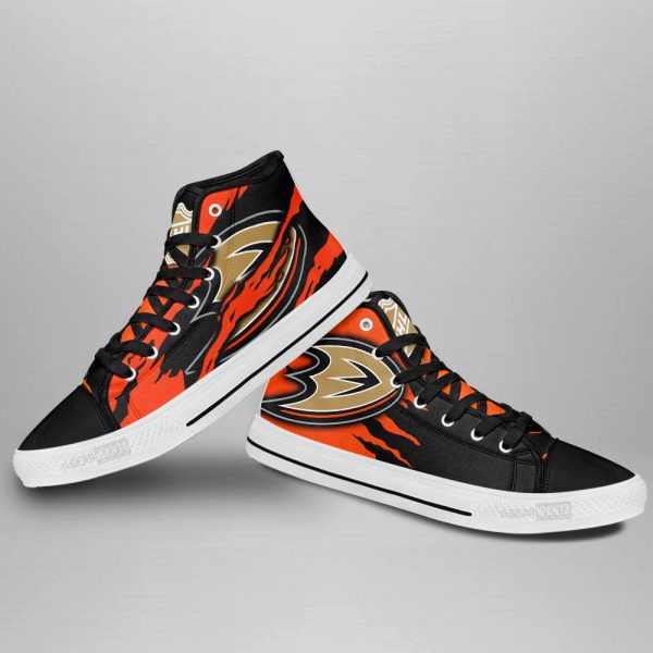 Anaheim Ducks Shoes Custom High Top Sneakers For Fans