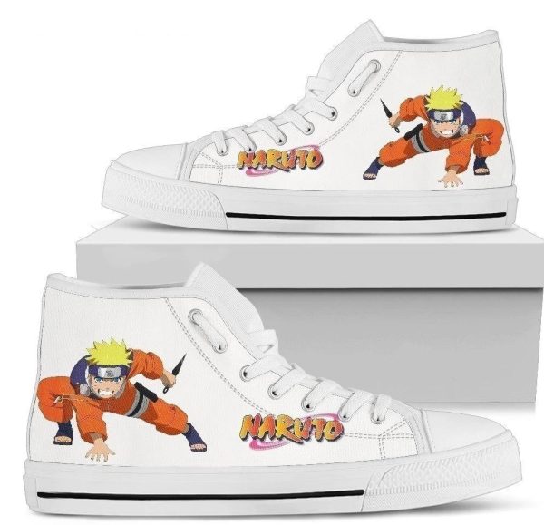 Anime Naruto High Top Shoes Custom Nh10