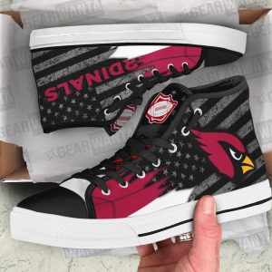 Arizona Cardinals High Top Shoes Custom American Flag Sneakers
