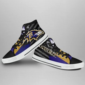 Baltimore Ravens High Top Shoes Custom American Flag Sneakers