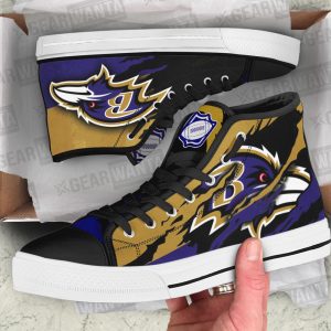 Baltimore Ravens Shoes Custom High Top Sneakers For Fans