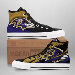 Baltimore Ravens Shoes Custom High Top Sneakers For Fans