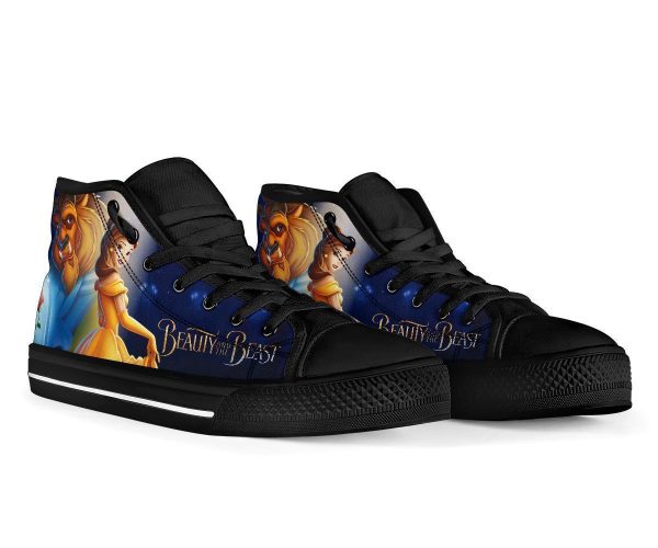 Beauty And The Beast High Top Shoes Gift Idea