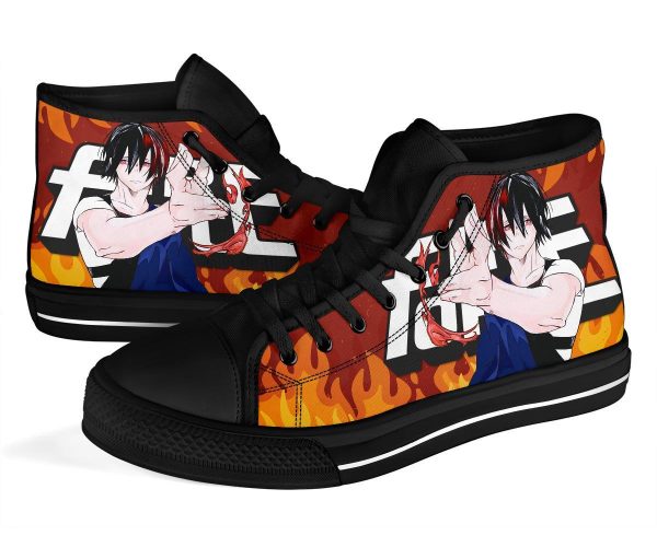 Benimaru Shinmon Fire Force Sneakers Anime High Top Shoes Gift Pt20