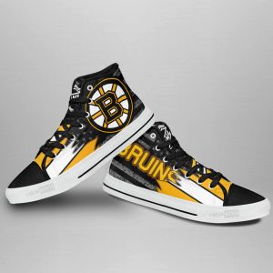 Boston Bruins High Top Shoes Custom American Flag Sneakers