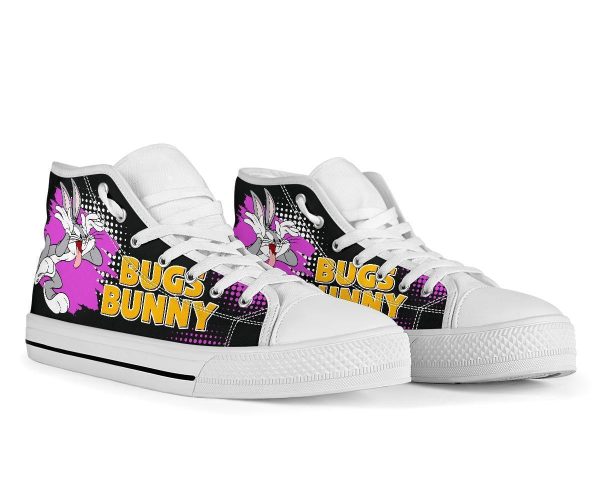 Bugs Bunny Sneaker High Top Shoes Looney Tunes Fan