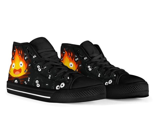 Calcifer Sneakers Howl'S Moving Castle High Top Shoes Custom