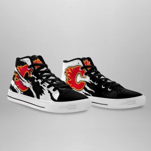 Calgary Flames Shoes Custom High Top Sneakers For Fans