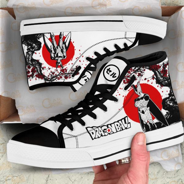 Cell High Top Shoes Custom Dragon Ball Anime Sneakers Japan Style