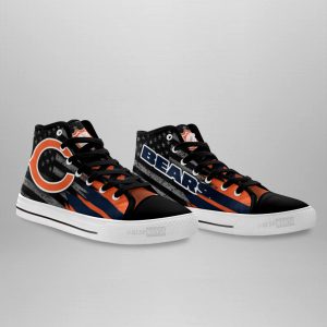 Chicago Bears High Top Shoes Custom American Flag Sneakers