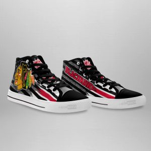 Chicago Blackhawks High Top Shoes Custom American Flag Sneakers