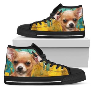 Chihuahua Dog Sneakers Colorful High Top Shoes