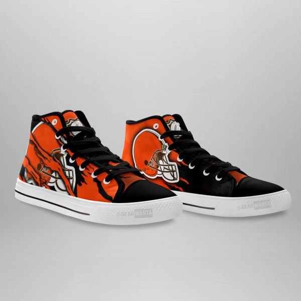 Cleveland Browns Shoes Custom High Top Sneakers For Fans