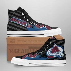 Colorado Avalanche High Top Shoes Custom American Flag Sneakers