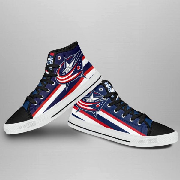 Columbus Blue Jackets High Top Shoes Custom Sneakers