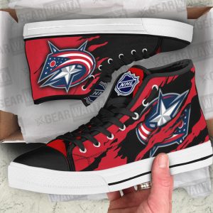 Columbus Blue Jackets Shoes Custom High Top Sneakers For Fans