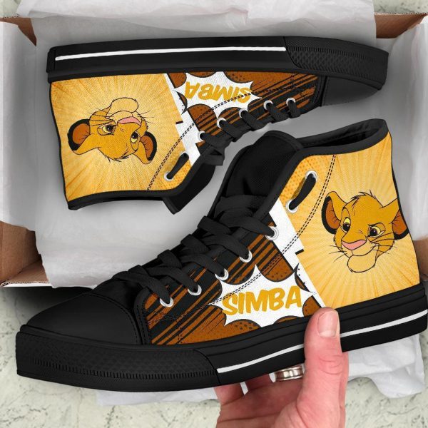 Cute Simba Sneakers Lion King High Top Shoes Fan