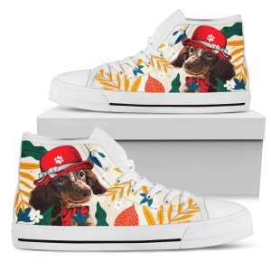 Dachshund Dog Sneakers Women High Top Shoes Funny