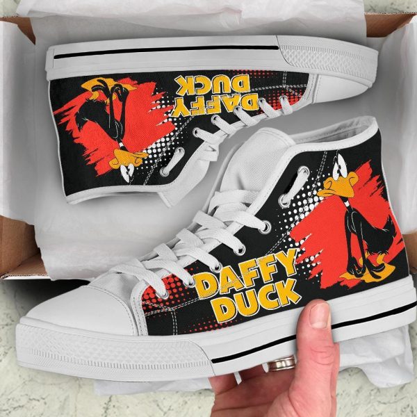 Daffy Duck High Top Shoes Looney Tunes Fan