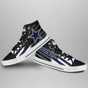 Dallas Cowboys High Top Shoes Custom American Flag Sneakers