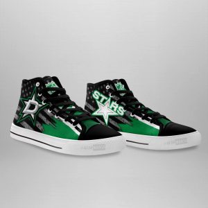 Dallas Stars High Top Shoes Custom American Flag Sneakers