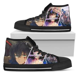 Demon Slayer Sneakers Inosuke High Top Shoes Anime Fan MN19