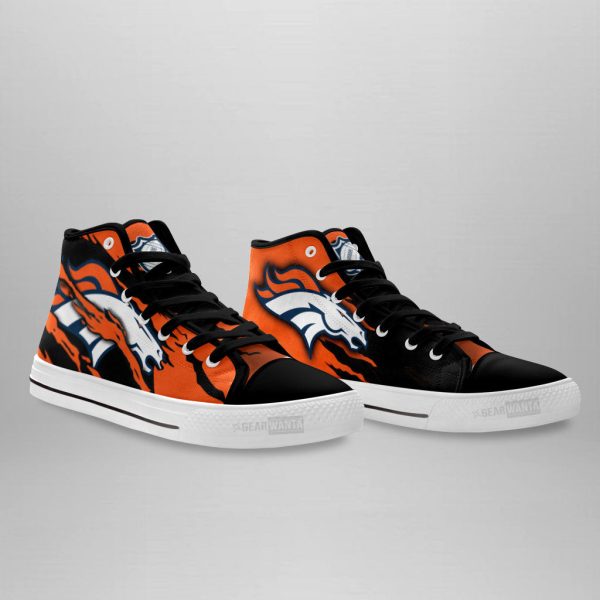 Denver Broncos Shoes Custom High Top Sneakers For Fans