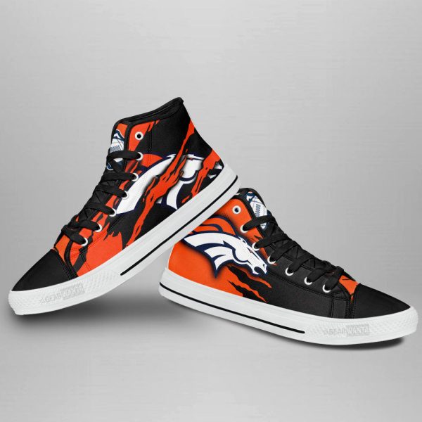 Denver Broncos Shoes Custom High Top Sneakers For Fans