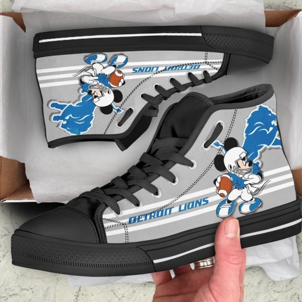 Detroit Lions High Top Shoes Custom Pt19