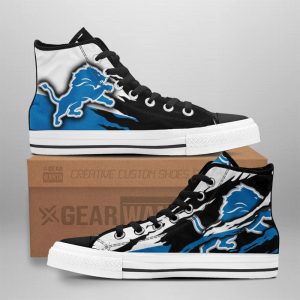 Detroit Lions Shoes Custom High Top Sneakers For Fans