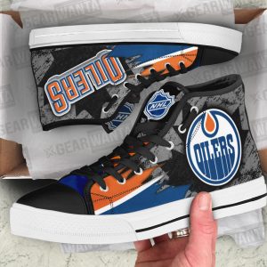 Edmonton Oilers High Top Shoes Custom Canadian Maple Leaf Sneakers