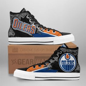 Edmonton Oilers High Top Shoes Custom Canadian Maple Leaf Sneakers