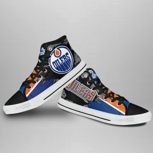 Edmonton Oilers High Top Shoes Custom Canadian Maple Leaf Sneakers