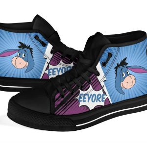 Eeyore Sneakers Winnie The Pooh Friends High Top Shoes Fan