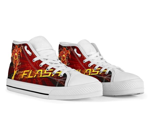 Flash Sneakers Super Heroes High Top Shoes Custom