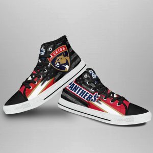 Florida Panthers High Top Shoes Custom American Flag Sneakers